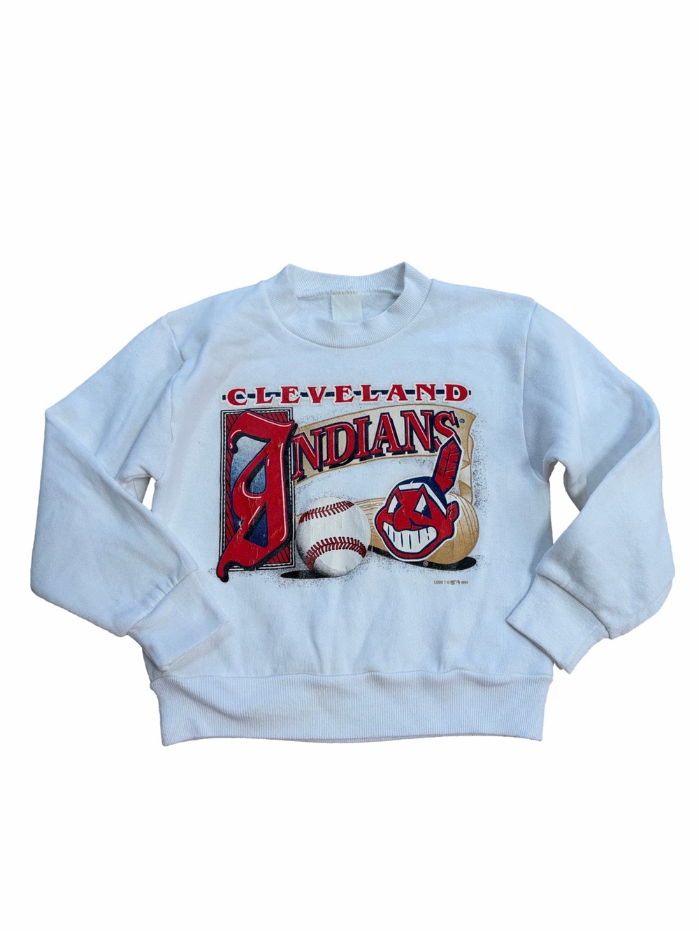Vintage 1996 Size Youth Small Cleveland Indians MLB Baseball Pullover Sweatshirt
